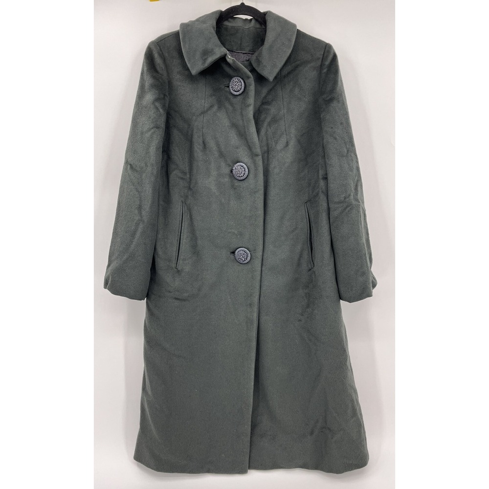 Vintage Ranee's Clothiers Mohair Wool Swing Coat Charcoal Custom Made Hong Kong
